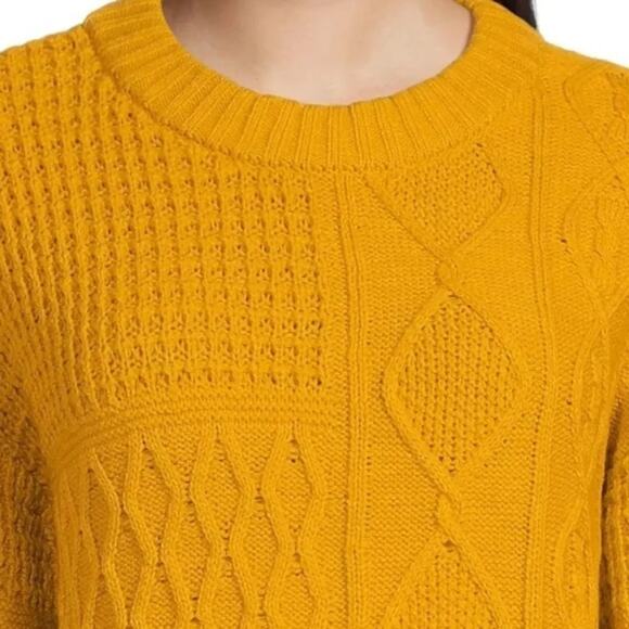 Time and Tru Mixed Stitch Gold Tea Sweater, Midweight, Size Medium, New with Tag - Picture 4 of 8